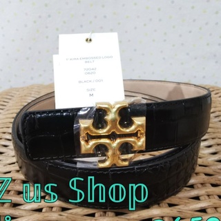 พรีฯTORY BURCH 1" KIRA EMBOSSED LOGO BELT/size M.