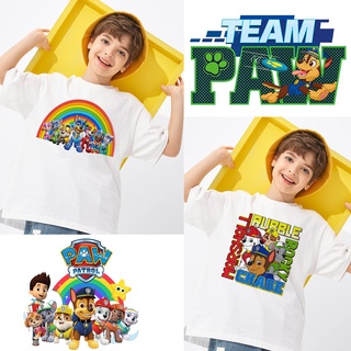 เสื้อยืดแขนสั้น พิมพ์ลาย Paw Patrol สีขาว เหมาะกับของขวัญ สําหรับเด็กผู้ชาย และเด็กผู้หญิง 2023