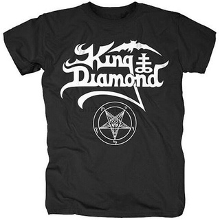 เสื้อยืด พิมพ์ลายโลโก้ King Diamond Name สีดํา แบบใหม่