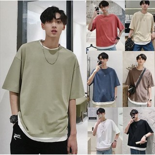 เสื้อยืดสีพื้น Oversize เสื้อเกาหลี เสื้อโอเวอรไซส์ ถูกสุด