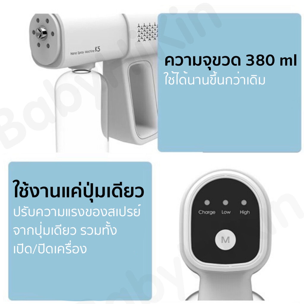 เครื่องพ่นฆ่าเชื้อ ปืนฆ่าเชื้อ ไร้สาย (ของแท้) Automatic Nano Spray ผ่านการรองรับมาตรฐานยุโรป