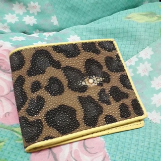 กระเป๋าหนังจระเข้แท้สีน้ำตาล9×10.5 cms1499 leopard