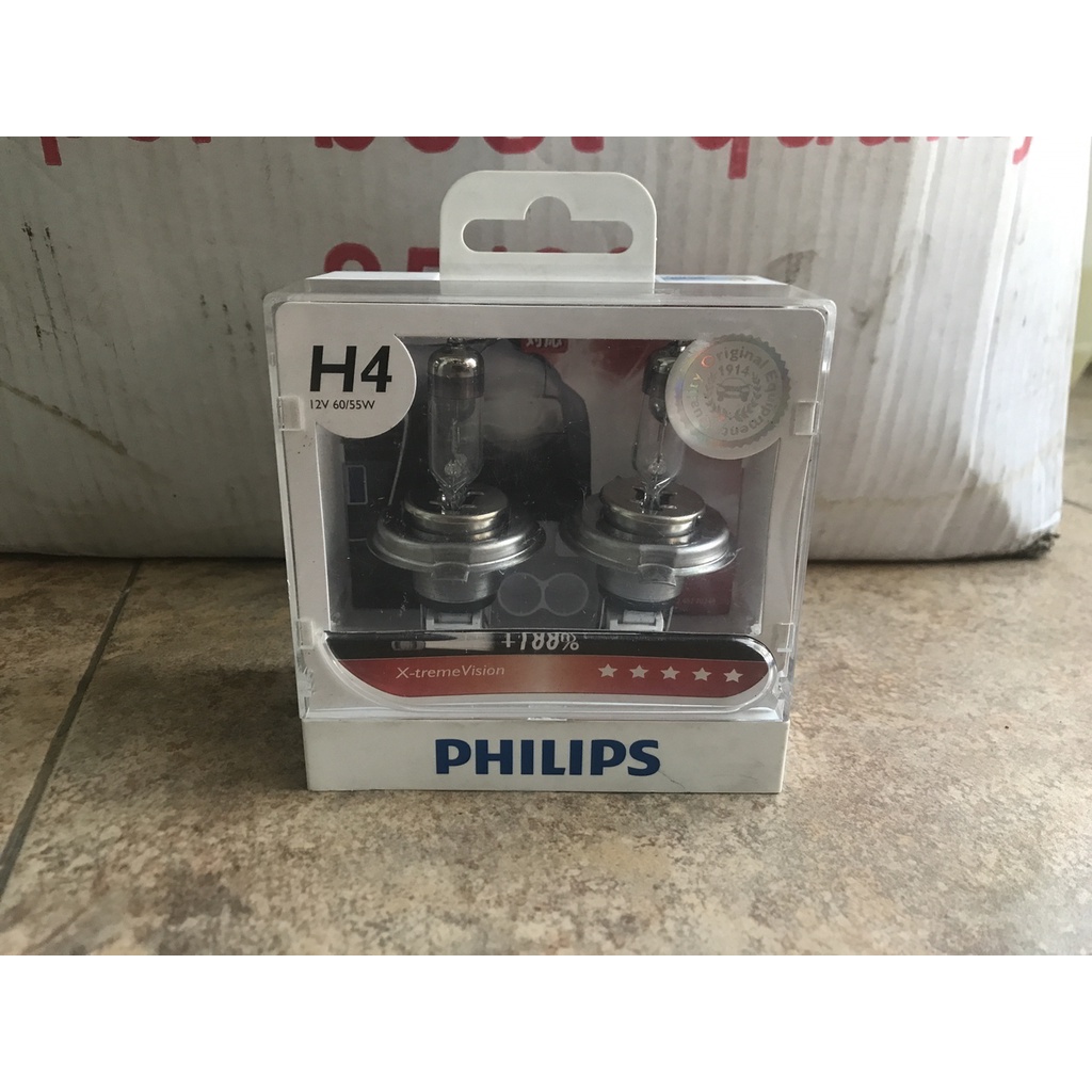 Philips - XTREME VISION - ไฟหน้า H4-60 55 วัตต์ - 12V - 5000K