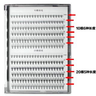 ขนตาปลอม 10D/20D 8 ~ 12 mm  ชุดขนตาปลอมธรรมชาติ ขนตาปลอมแบบช่อ