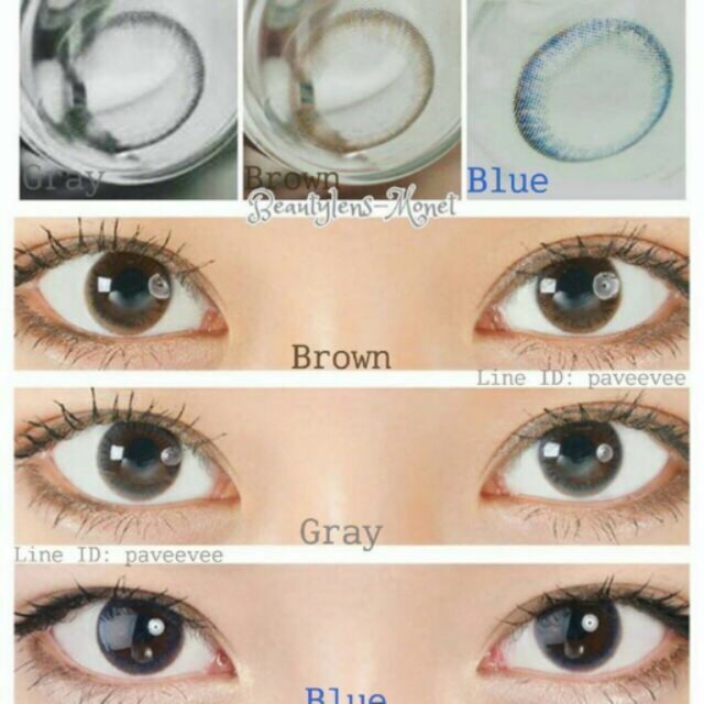 brown/gray/black ไซส์เล็กที่สุด Monet 14.2 คอนแทคเลนส์มินิ ✨รายเดือน (ลอตใหม่มาแล้วค่าา~!💌)