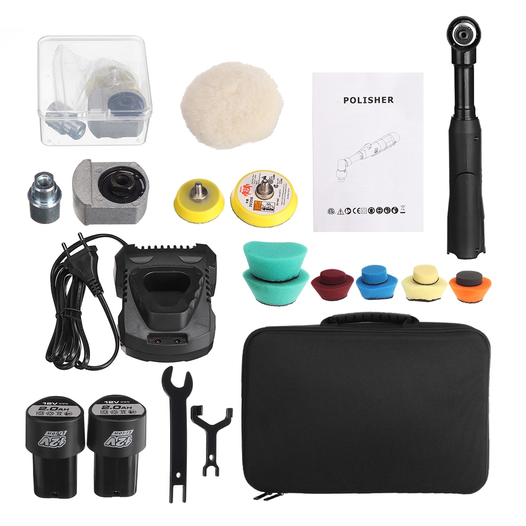 ไร ้ สาย Mini Car Polisher RO/DA Micro ไร ้ สาย Scratches Killer เครื ่ องขัดรถยนต ์ 2 แบตเตอรี ่ สําหรับขัด 12V - รูปที่ 6