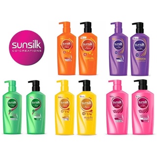 ลดแรง‼️SUNSILK ซัลซิลแชมพูและครีมนวดหัวปั๊ม 450 มล