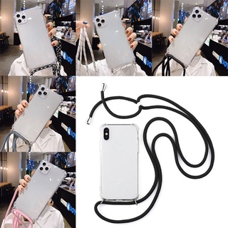 Huawei Y5P Y6P Y8P Y7P Y7A Y9S Y6S Honor play 10 8X เคสมือถือ Soft TPU Case เคสป้องกัน สีใส พร้อมสายเชือกคล้อง สำหรับ สี่มุม ป้องกันการล่มสลาย