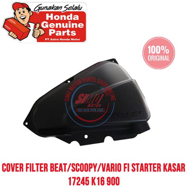 Beat Scoopy Vario 110 FI ฝาครอบกรองหยาบ Starter 17245 K16 900 Original Honda AHM