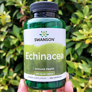 67% OFF Sale!!! โปรดอ่าน EXP: 07/2023 เอ็กไคนาเซีย Echinacea 400 mg 100 Capsules (Swanson®)