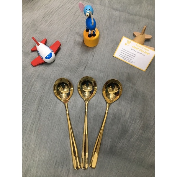 HQ ช้อนซุปสีทอง (sus 304)