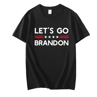 เสื้อยืดลําลอง ผ้าฝ้าย 100% แขนสั้น พิมพ์ลาย Lets Go Brandon สไตล์วินเทจ โอเวอร์ไซซ์ สําหรับผู้ชาย และผู้หญิง