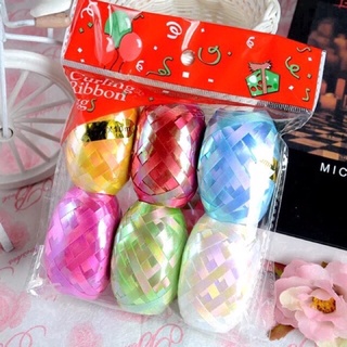 สินค้าพร้อมส่ง ริบบิ้น ริบบิ้นผูกลูกโป่ง หน้ากว้าง 5 มิล ยาว 10 เมตร ใช้สำหรับสำหรับตกแต่งลูกโป่ง ปาร์ตี้วันเกิด