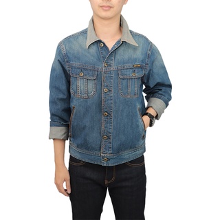 BOVY JACKET JEANSเสื้อแจ็คเก้ตยีนส์สีฟอก -  รุ่น 9022