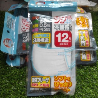 หน้ากากอนามัยอย่างดี ไวรัส ฝุ่น 0.1 ไมครอน (กรองละเอียดกว่า PM2.5) ห่อละ12ชิ้น