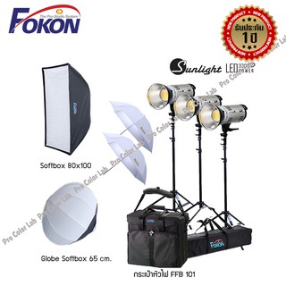 ชุดไฟ LED ถ่ายภาพ ถ่ายวีดีโอ Fokon Sunlight 2000D set 2