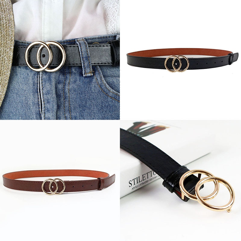 ↂ Leather Female Belt Strap Black Brown Green Women Belts Ladies Dress