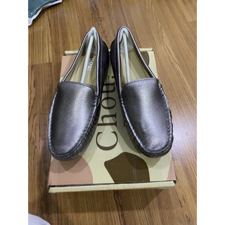 รองเท้า Choushoes รุ่น Harry ทรง Loafer สี Metallic Grey size 39 หนังแกะใส่นิ่มมาก