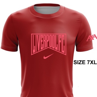 เสื้อยืด ลาย Liverpool FC แบบแห้งเร็ว ขนาดใหญ่ 7XL (ไซเรน)