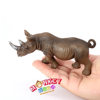 Monkey Toys - โมเดลสัตว์ แรด ขนาด 14.00 CM (จากหาดใหญ่)