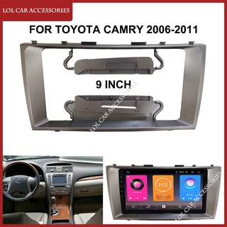 แผงหน้าปัดสเตอริโอ เครื่องเล่น MP5 วิทยุ 2din 9 นิ้ว สําหรับ Toyota Camry 2006-2011 Android