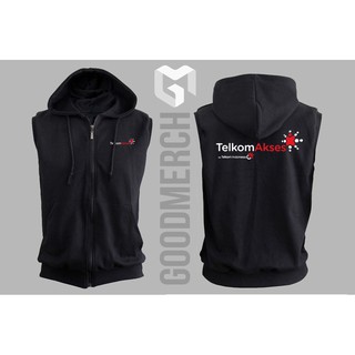 Telkom Access ZIPPER เสื้อกั๊กมีฮู้ด