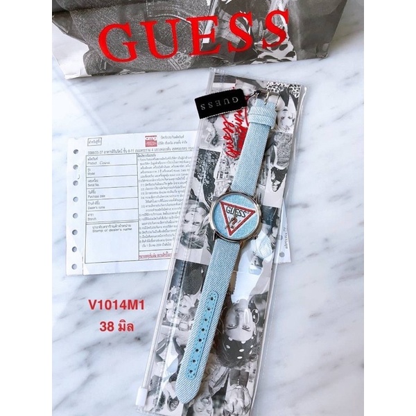 นาฬิกาผู้หญิงสายหนังและยีนส์GuessV1014M1