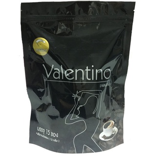 กาแฟดำ (1ถุง 15 ซอง) Valentino Coffee กาแฟวาเลนติโน่ มีอย.