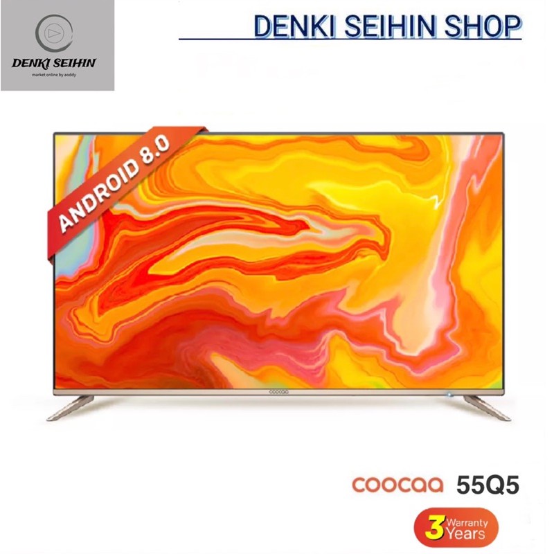 COOCAA LED TV 55 นิ้ว Smart TV 4K UHD Android TV รุ่น 55Q5 (รับประกันสินค้า 3 ปี)