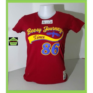 beesy เสื้อคอกลม ชาย หญิง รุ่น Old school สีแดง