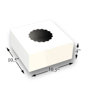 (50 ใบ) กล่องเค้กแม็ค 3 ปอนด์ ขนาด 10.5x10.5x4 นิ้ว_INH100