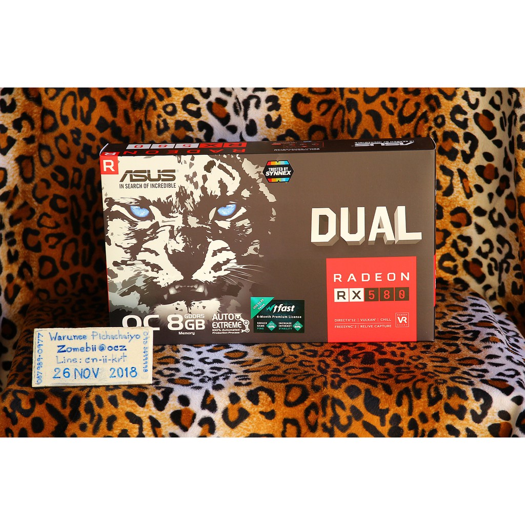 ASUS Radeon RX580 8GB Dual-fan OC Edition GDDR5 มือ 1 ประกัน SYNNEX 3 ปี