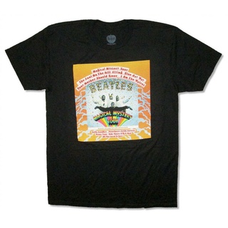 เสื้อยืดวงดนตรีGh เสื้อยืด ผ้าฝ้าย 100% พิมพ์ลาย The Beatles Magical Mysteryour สีดํา เข้ากับทุกการแต่งกาย สําหรับผู้ชาย