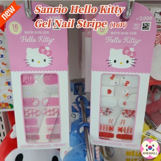 [Daiso Korea] Sanrio Hello Kitty Gel NailStrip (16P), Nail Decoration Sticker, Nail Art