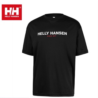 เสื้อยืดโอเวอร์ไซส์เสื้อยืดแขนสั้น คอกลม ผ้าฝ้าย พิมพ์ลาย Helly HANSEN แฟชั่นฤดูใบไม้ผลิ และฤดูร้อน สําหรับผู้ชายS-3XL