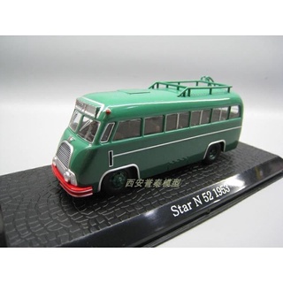 โมเดลรถบัส โลหะผสม 1/72 star n52 1953 Steyr n52 128