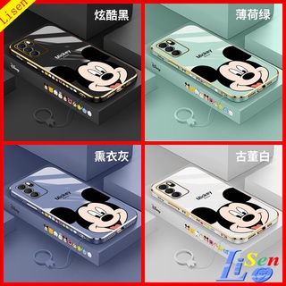 เคส oppo Reno6z 5g เคส oppo a16 เคส oppo A54 เคส oppo A74 A95 เคส oppo Reno 6 5g เคส oppo Reno4 เคส oppo Reno5 pro Reno4Z เคส oppoa5 2020 เคส oppo A9 2020 เคสโทรศัพท์การ์ตูนดิสนีย์มิกกี้ขอบตรง 90° MQ