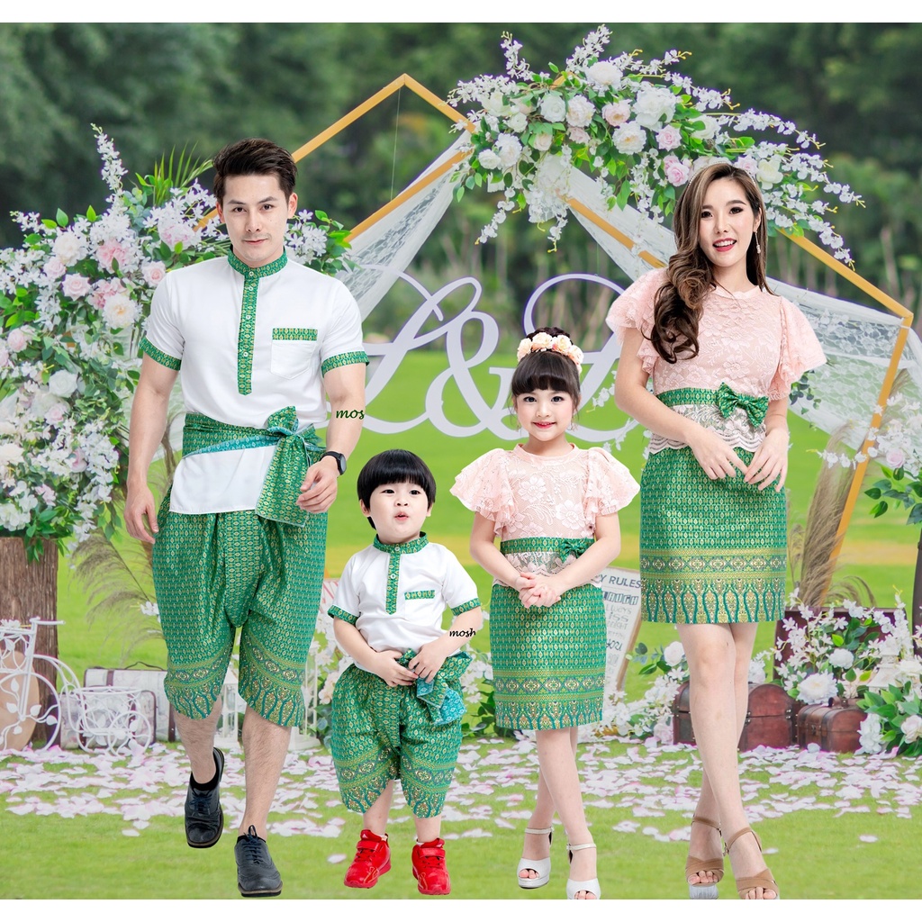 ชุดไทย เสื้อผ้าครอบครัว ชุดไทยประยุกต์ ชุดไทยแม่ลูก Mae Mali ชุดไทยเด็ก ชุดไทยครอบครัว ชุดทำบุญ ชุดไทยไปงาน Thai Costume