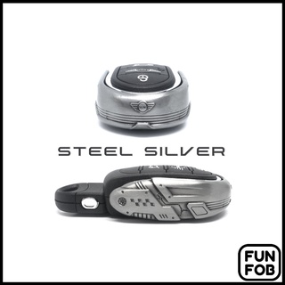 กรอบกุญแจโลหะเข้ารูปแต่ง แบบ Slim[STEEL SILVER เงินด้าน] GALACTICA ลายSTAR WAR สำหรับ Gen3 MINI รุ่น F54/F55/F56/F57/F60