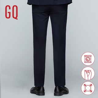 GQ Essential Pants กางเกงทำงานผ้าเย็นเนื้อละเอียด ทรงสลิม รุ่น Cool Wool Blend สีกรมท่า