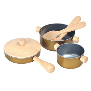 PlanToys 3413 Cooking Utensils ของเล่นไม้ชุดเครื่องครัวทำอาหาร