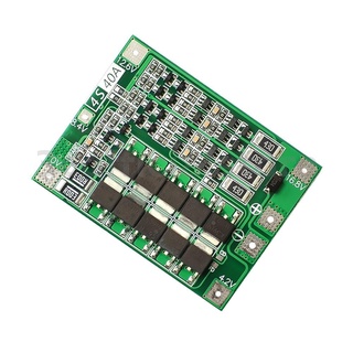 บอร์ดป้องกันแบตเตอรี่ลิเธียมไอออน 4S 40A 18650 PCB BMS พร้อมสมดุล สําหรับโมดูลเจาะมอเตอร์ 14.8V 16.8V Lipo Cell