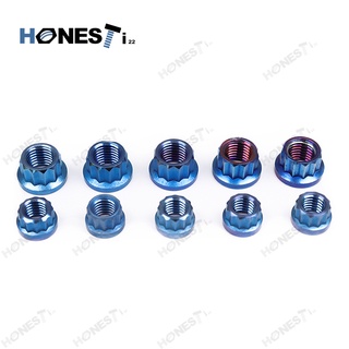 Honesti22 Gr5 Titanium 12pt flange nut M8 / M10.