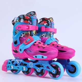 RollerSkate รองเท้าสเก็ต รุ่น Calary โฉมใหม่ size M=32-35 // L=36-39 สีชมพู