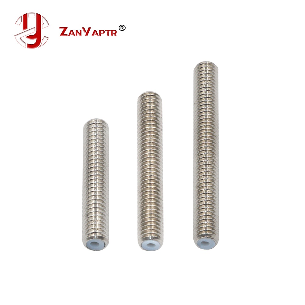 5 PC M6*30 M6*50 มม.3D เครื่องพิมพ์คอ PTFE ท่อสแตนเลส Feed Tube หัวฉีดคอสําหรับ 1.75 มม. Filament Ma