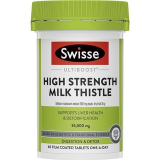 Swisse High Strength Milk Thistle 35000 mg 60 Tablets ป้องกันตับ บำรุงตับ ดีท็อกซ์ตับ