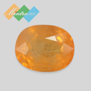 พลอยบุษราคัม (Yellow Sapphire)4.55 กะรัต อัญมณีประจำเดือนพฤศจิกายนพร้อมฟรีใบเซอร์ GLC LAB