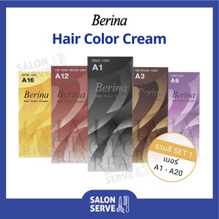 ครีมเปลี่ยนสีผม Berina Hair Color Cream เบอริน่า แฮร์ คัลเลอร์ ครีม 60g A1 - A20