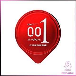 NKK ถุงยางอนามัยบางเฉียบ 0.001 มม. Olo 001 Comdoms (1ชิ้น) สารหล่อลื่นแบบธรรมชาติ​ สัมผัสแนบสนิท