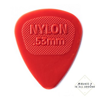 ปิ๊คกีตาร์ Jim Dunlop รุ่น 443R .53 Nylon หนา 0.53 mm สีแดง